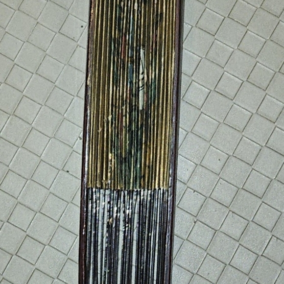 Vintage Large Handpaint Chinoiserie Gold Paper Fold Out Fan from the Philippines - Picture 15 of 16